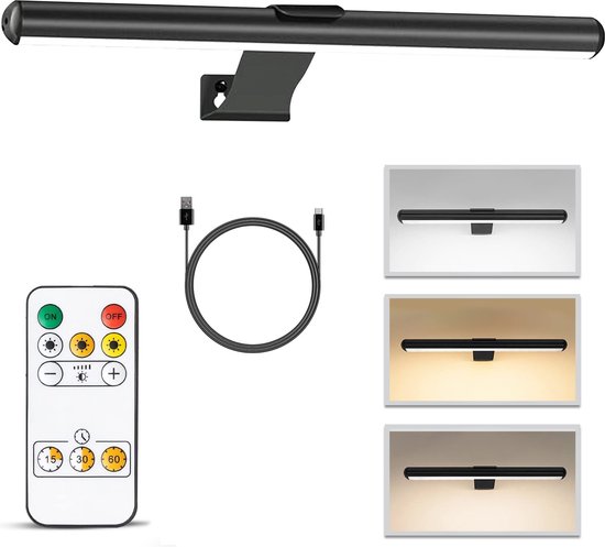CMFY GOODS® - Oplaadbare Schilderijlamp - draadloos - Extra breed 40cm - Wandlamp - 4 kleuren licht