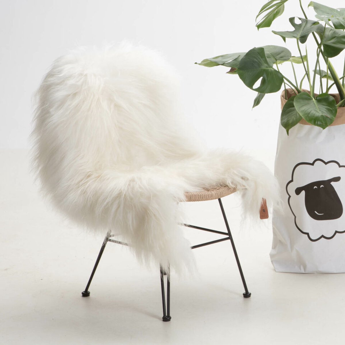 SHEEPY® | Schapenvacht | Nalá (Wit) L (105-110cm) - Sheepy.cc