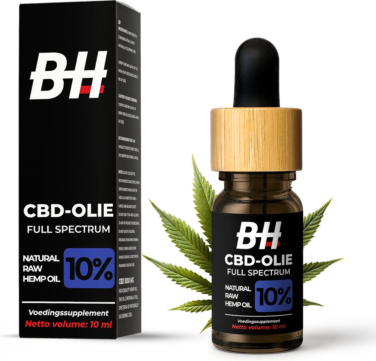 Goedkoopste CBD Olie - Voedingssupplement - 10 CBD - Hennep Olie 10 ml - Full Spectrum - Natuurlijk Extract - Vegan