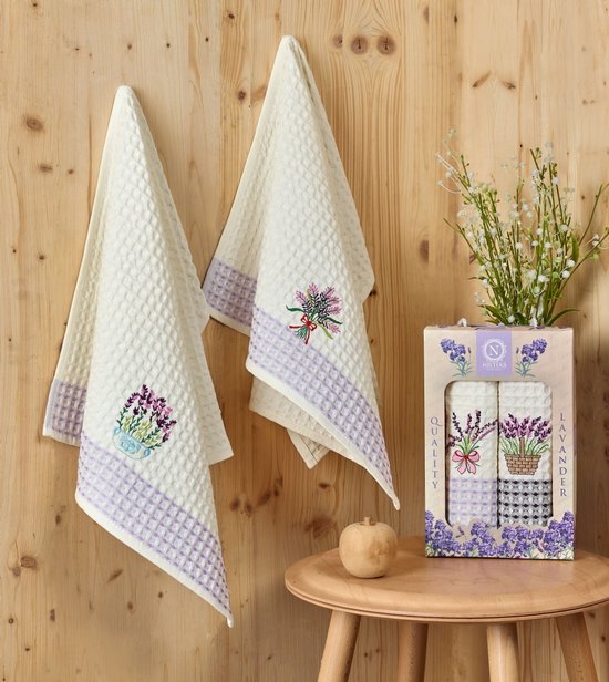 KOCHEREHome - Torchon de Kitchen Torchon 50 x 70cm - 2 Pièces blanc