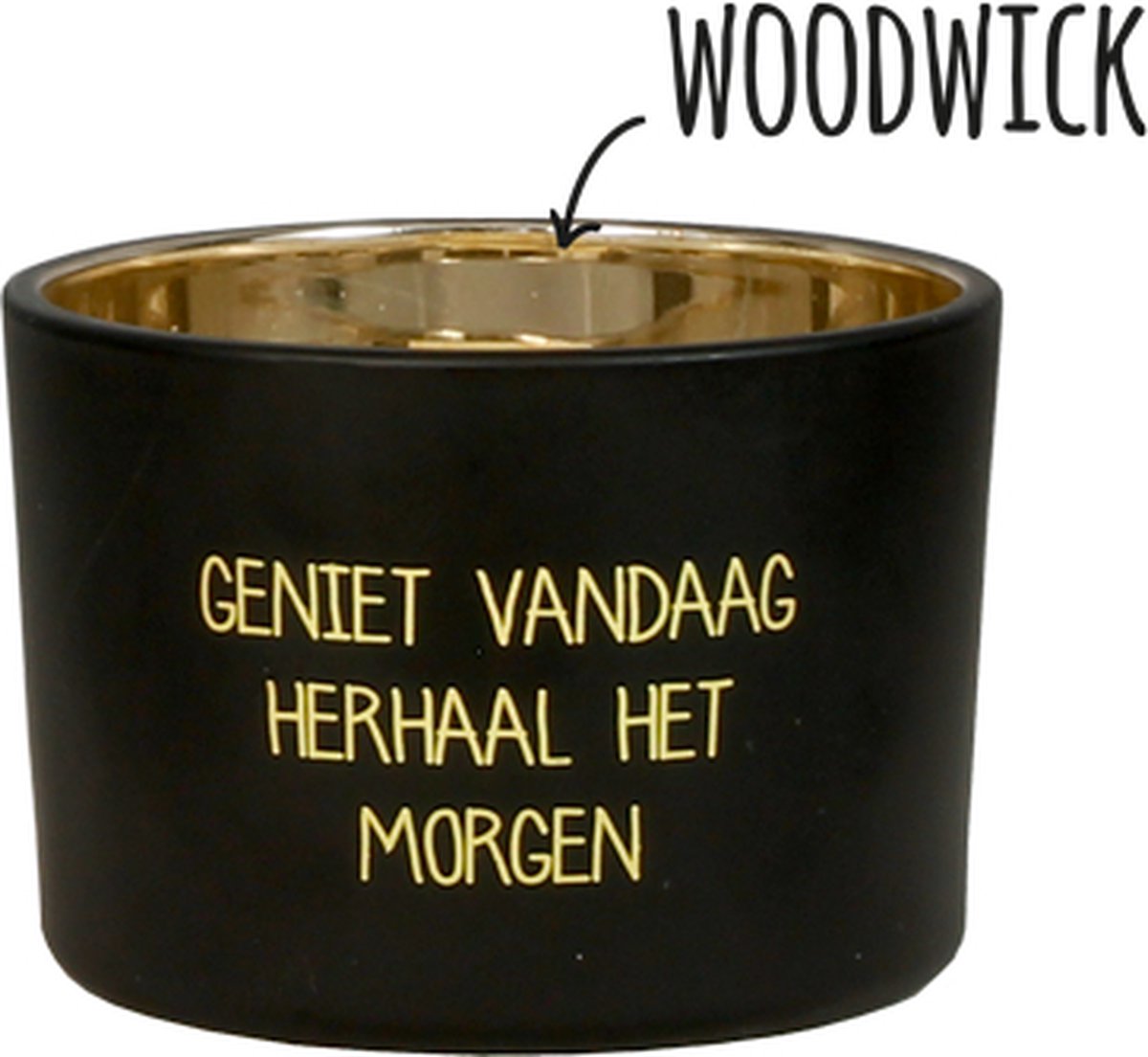 My Flame Lifestyle MY FLAME - Sojakaars - Geniet vandaag, herhaal het morgen - Warm Cashmere - zwart - 25 branduren