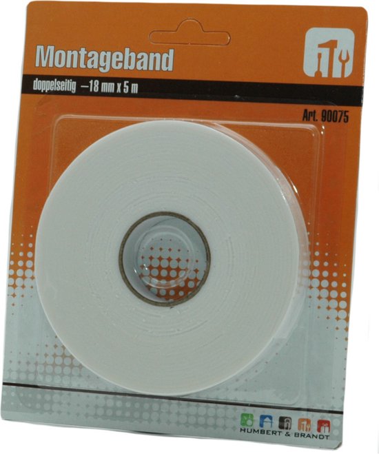 Set de 3 x adhésifs de montage double face op rol pour miroirs et carrelage 18 mm x 5 m - Miroirs à suspendre/monter