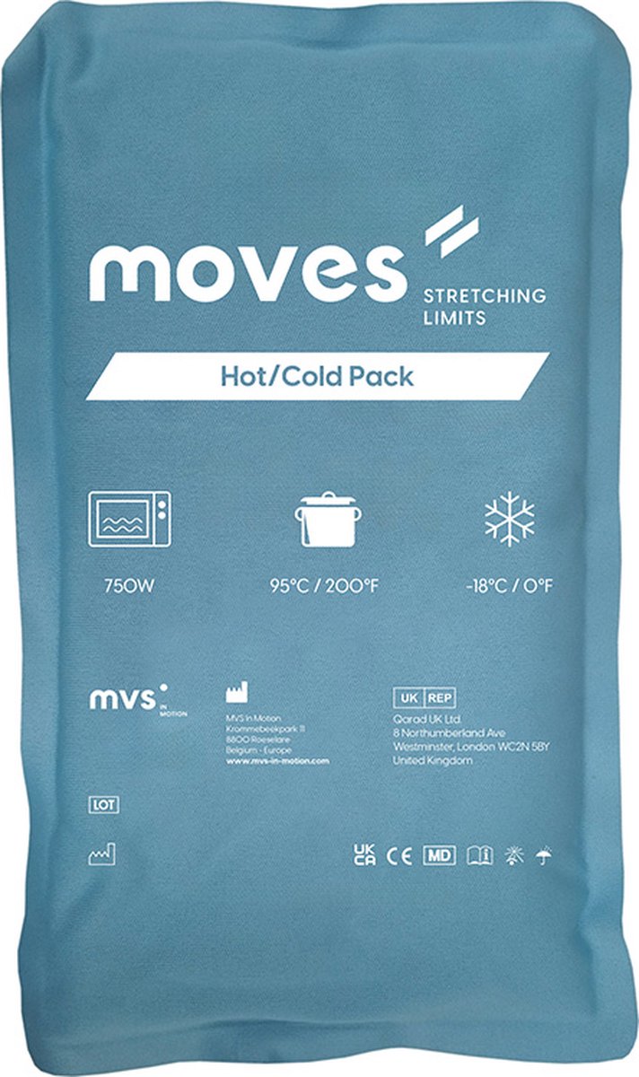 Goedkoopste Moves Hot Cold Pack - Warm-koud kompres - Ice pack - Natuurlijke klei - Maat Small (15 x 25 cm