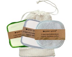 Herbruikbare Wattenschijfjes – Hippyfy - Waszak - Biologische Bamboe en Katoen – Duurzame Gezichtsreiniging - Zero waste – 16 stuks – 8 cm – Wasbare Make-up Reinigingswatten met Waszakje – Waste-Free en Milieuvriendelijke Reiniging - Cadeau voor haar