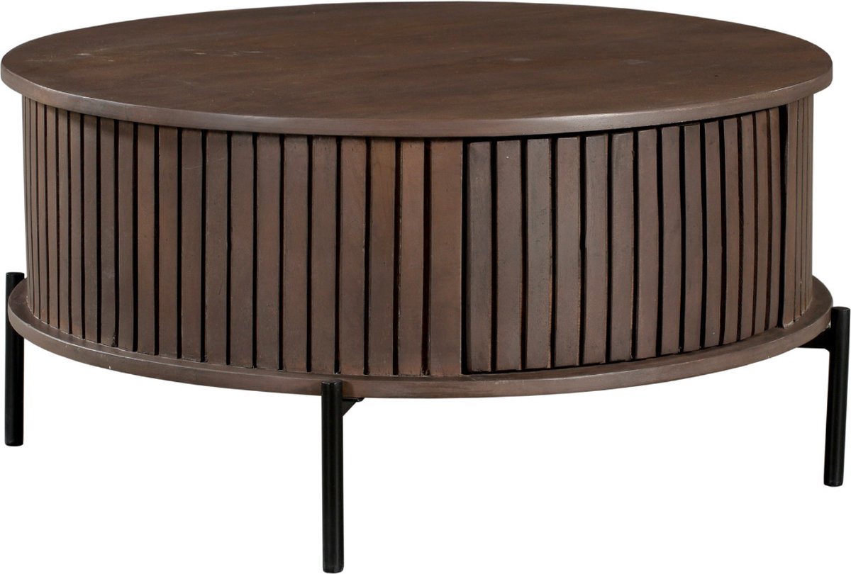 StarFurn Salontafel Madison Walnoot Ø80cm