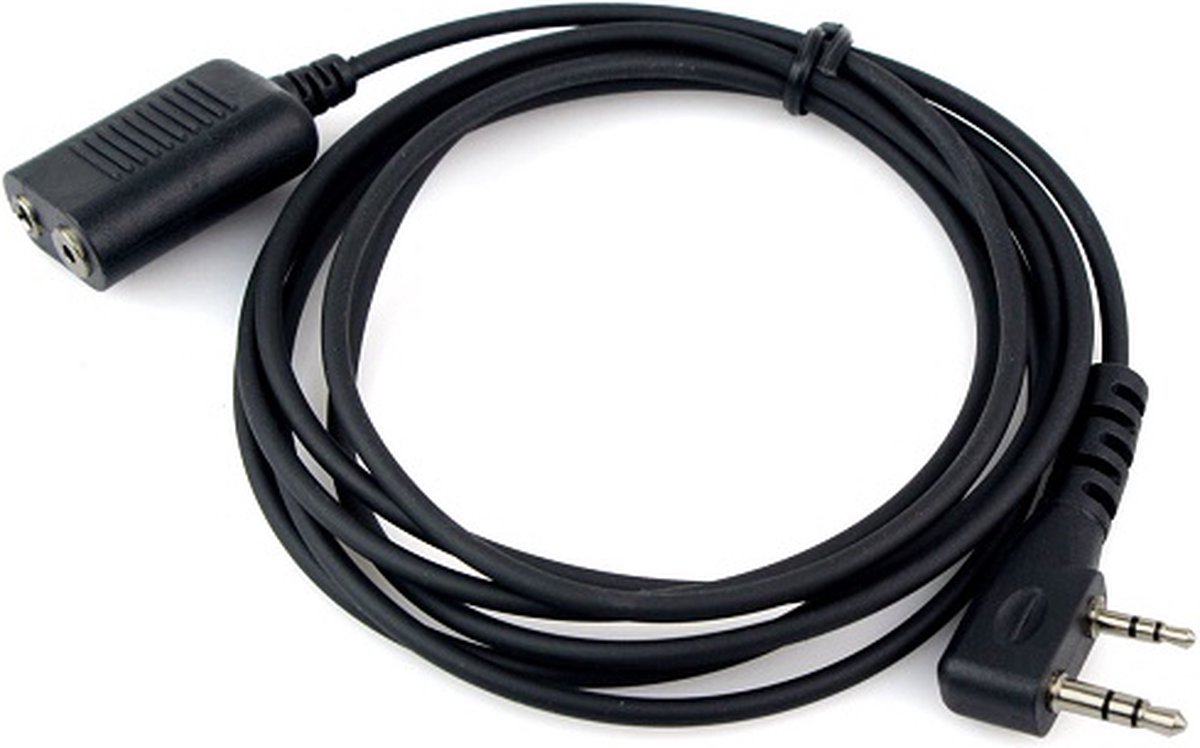 DerComms® audio verlengkabel voor Kenwood portofoons met 2 pin K1 plug