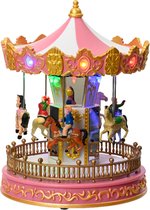 Konstsmide Kerst Decoratie Konstsmide Led-scène Carrousel Met Animatie En 8 Klassiek Wit, 3443-000EE, Naturel Binnen Kerstversiering
