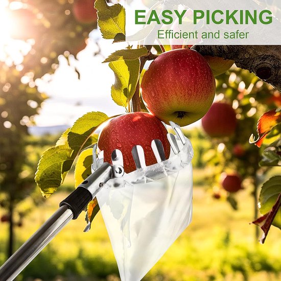 Appelplukker - Fruitplukker - Appel Plukker - Fruit Plukker - Fruitplukker met Steel - Appelplukker met Steel - Vluchtenplukker - Gemakkelijk fruit plukken! — afbeelding 3