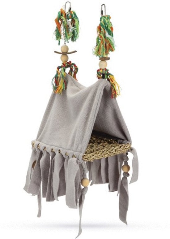 Beeztees Vogeltent Ami - Kooi Accessoire - 23x13x15 cm 125 g Grijs