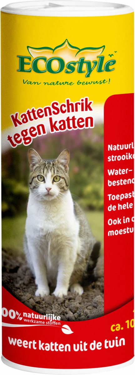 Goedkoopste ECOstyle KattenSchrik - Kattenverjager voor Buiten - Korrels met Geurstof - Werkt binnen 2 Weken - Waterbestendig - 200 GR