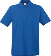 Grote maat blauw polo shirt premium van katoen voor heren 3XL - Polo t-shirts voor heren 3XL