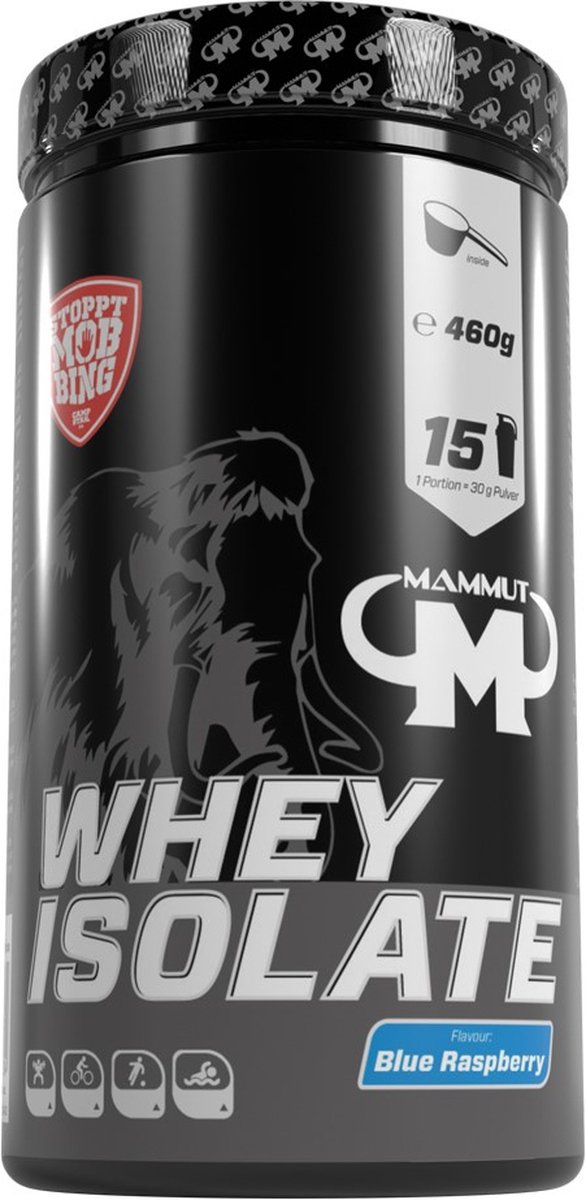 Goedkoopste Mammut Whey Isolate (460g) Blue Raspberry - Eiwitten - Wei-eiwit isolaat