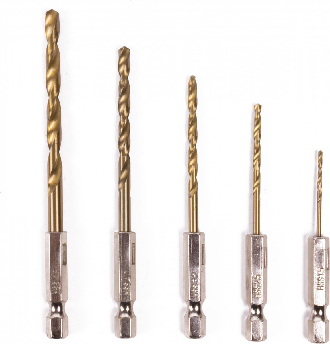 HÖFFTECH Hofftech borenset metaalboren titanium 6-kant 4 5 6 8 en 10 mm