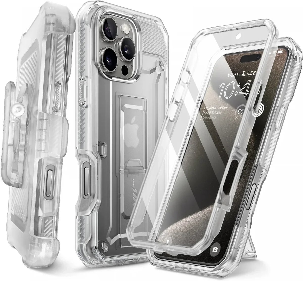 Supcase Geschikt voor Apple iPhone 16 Pro Max - UB Pro Back Cover Hoesje - Transparant