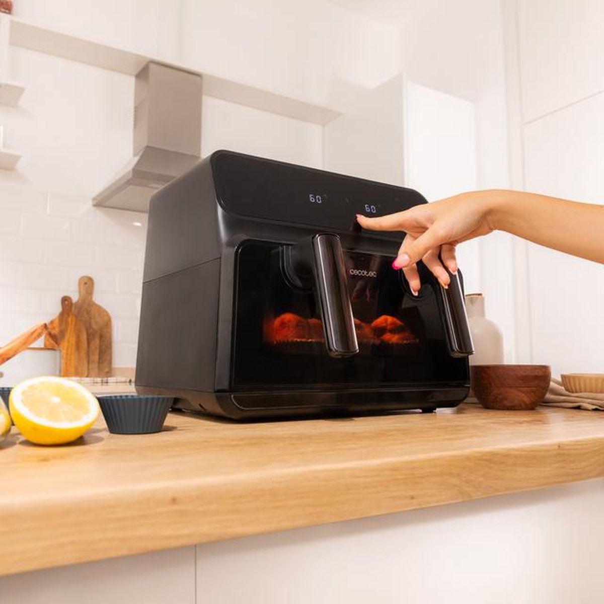 Cecotec 04986 friteuse Enkel 9 l Vrijstaand 2850 W Heteluchtfriteuse Zwart