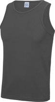 AWDis sport sintlet/tanktop - heren - Donkergrijs - mouwloos - Polyester - Sportkleding L