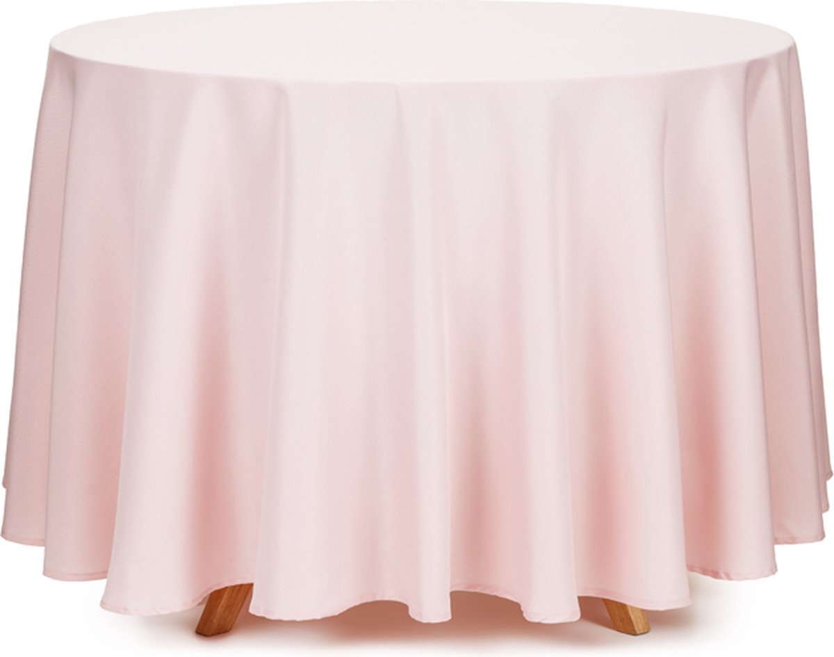 Oudroze Tafelkleed Rond 230 cm, Tafeldecoratie, Decoratie, Bruiloft, Feest