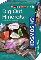 Kosmos Dig Out Minerals – Experimenteerset – Graaf kleurrijke edelstenen op en ontdek de wereld van mineralen – Inclusief bergkristal, rozenkwarts, amethist en meer – Mineralen uitgraven
