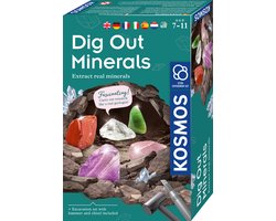 Kosmos Dig Out Minerals – Experimenteerset – Graaf kleurrijke edelstenen op en ontdek de wereld van mineralen – Inclusief bergkristal, rozenkwarts, amethist en meer – Mineralen uitgraven