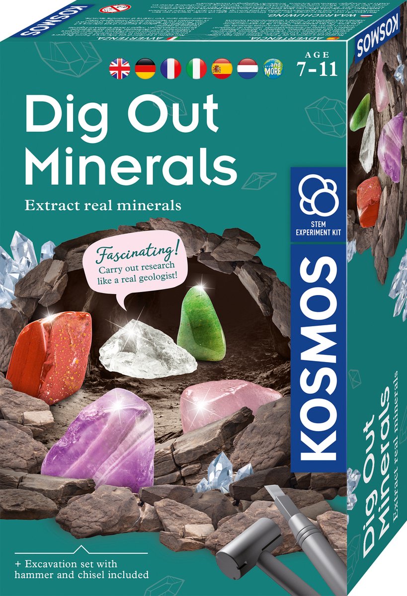 Kosmos Experimenteerset Dig Out Minerals 10-delig