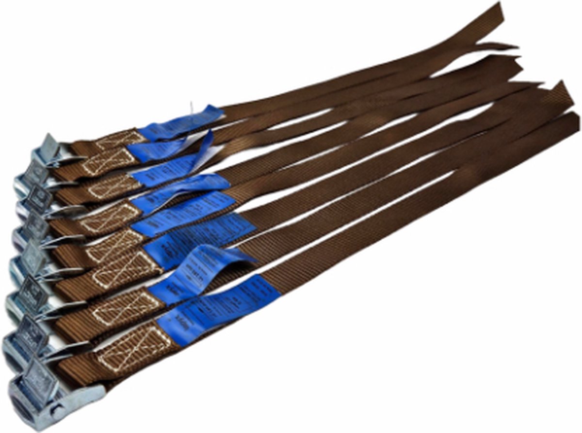BCF-Products - Spanbanden - 40 cm- 8 stuks - Bruin - Spanbandjes - Spanband Fiets - Bindriemen - Fietsriempjes