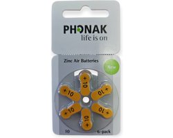 Phonak P10 hoortoestel batterijen