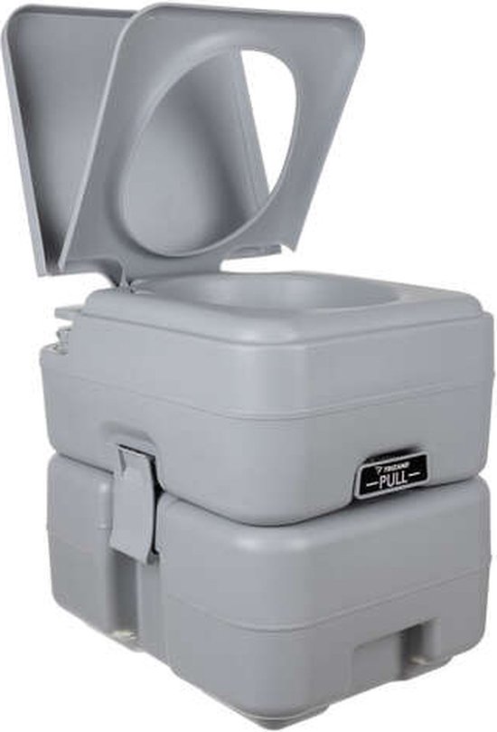 Toilette Portable Pliable De Camping - Réservoir Déchets - Coussin PVC Confort - Pour Camping, Road Trip, Chantier - Dimensions 23x23x22 Cm - 9