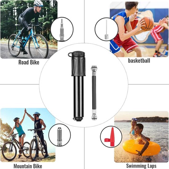 Fiets Bandenpomp - Mini Pomp voor Racefietsen en Mountainbikes | bol