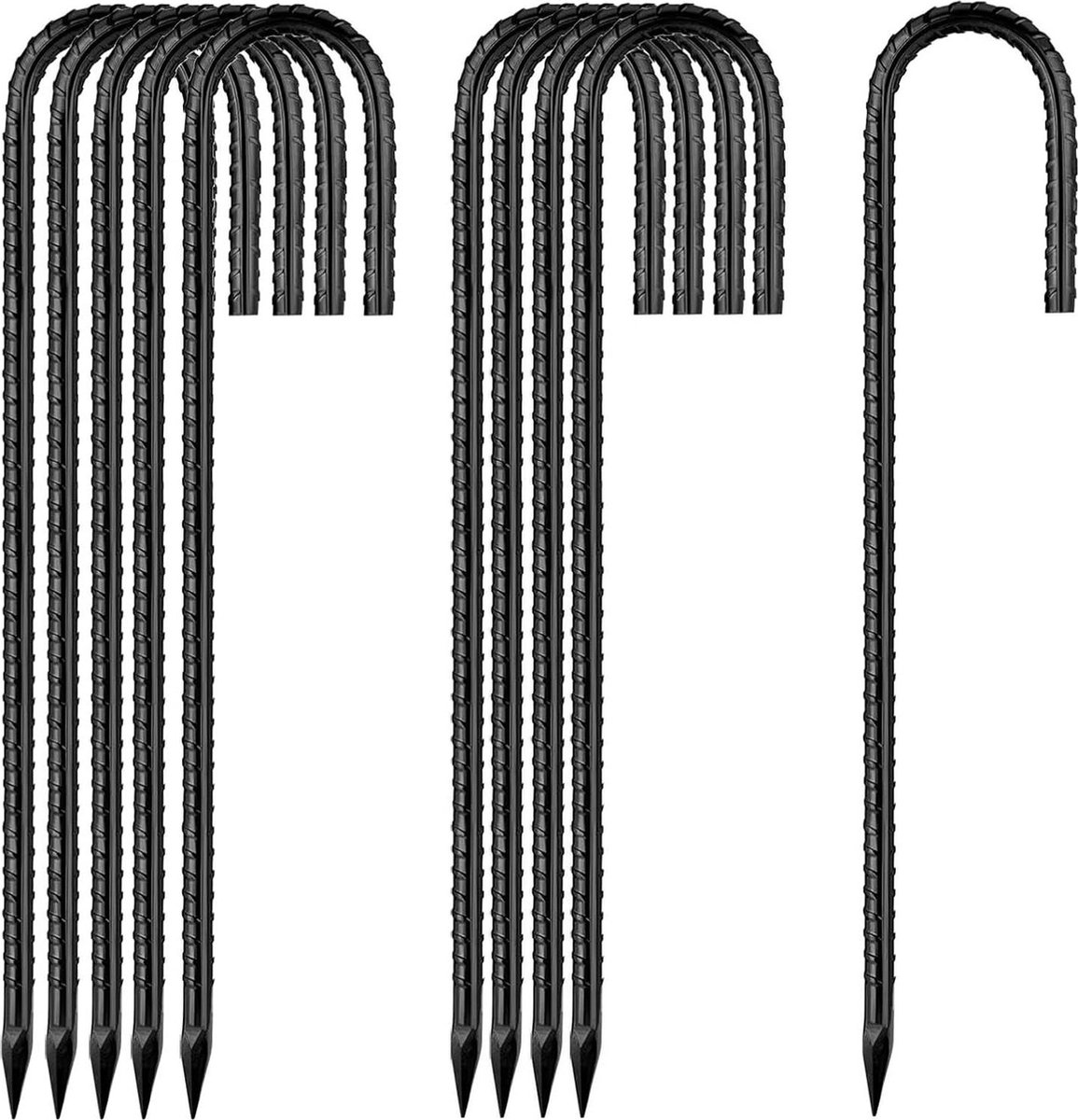 Goedkoopste Verzinkte zwarte grondanker haringen - Set van 10 stuks