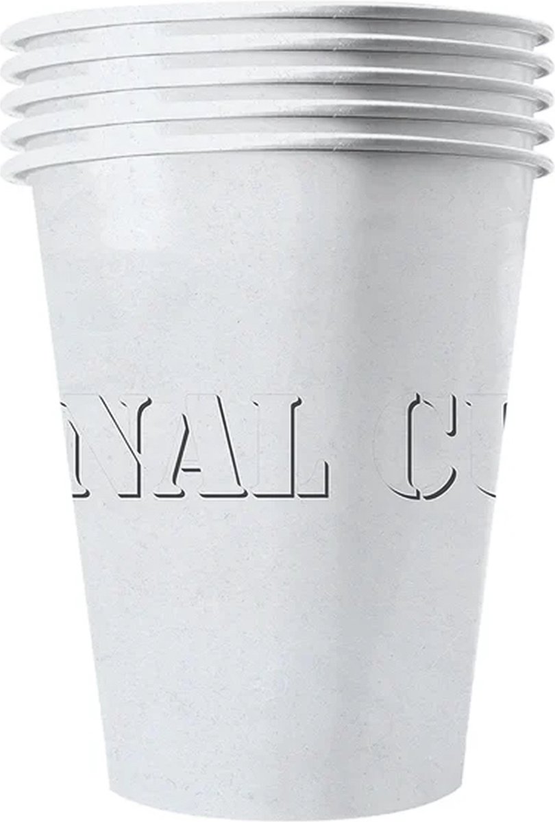 ORIGINAL CUP - 20 Amerikaanse witte recyclebare kartonnen bekers 53 cl