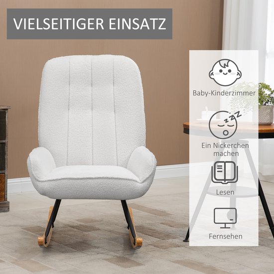 HOMCOM Schaukelstuhl mit Armlehne 839-564V00