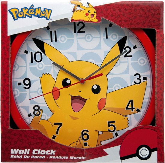 Pokemon Wandklok Pikachu - super gave klok