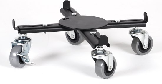 EDA Support extensible sur roulettes - Pour pots de fleurs carrés et ronds - Métal