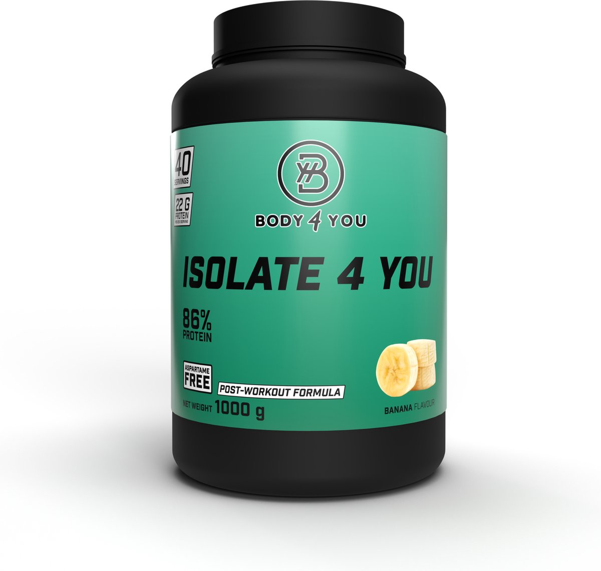 Goedkoopste Body4You - Isolate Protein - Eiwitshake | 1000 gram – 40 servings – Banaan