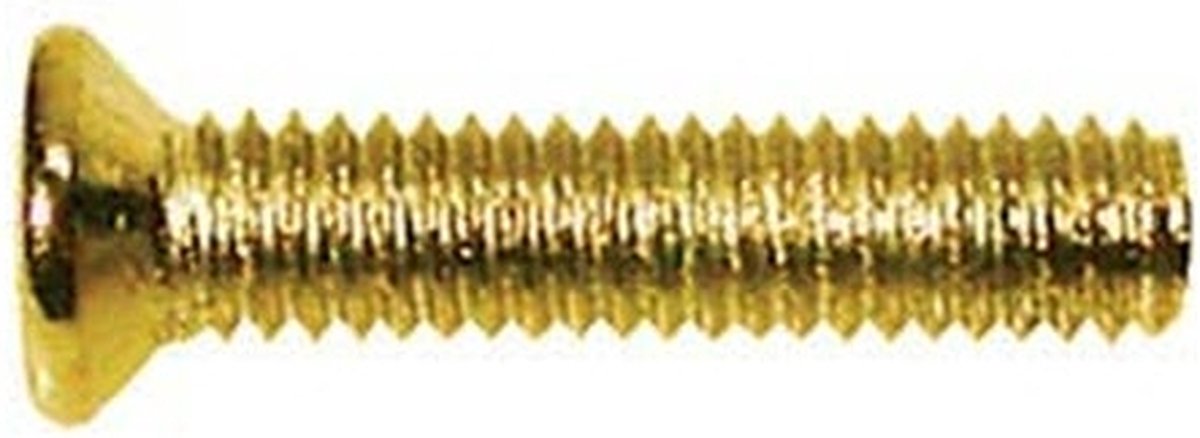 Boston PS-01-GD pickup schroeven 2,6 x 12 mm – vlak verzonken, goud (12 stuks)