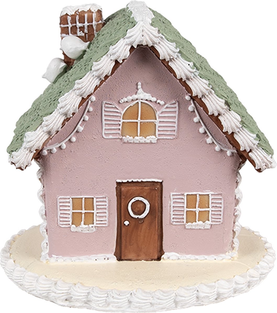 Clayre & Eef Gingerbread house 12 cm Roze Katoen