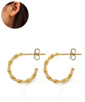 Boucles d'oreilles Semyco ® - Boucles d'oreilles femme Double Or 14 carats - Boucles d'oreilles pendantes dorées - Cadeau pour femme - Zylar