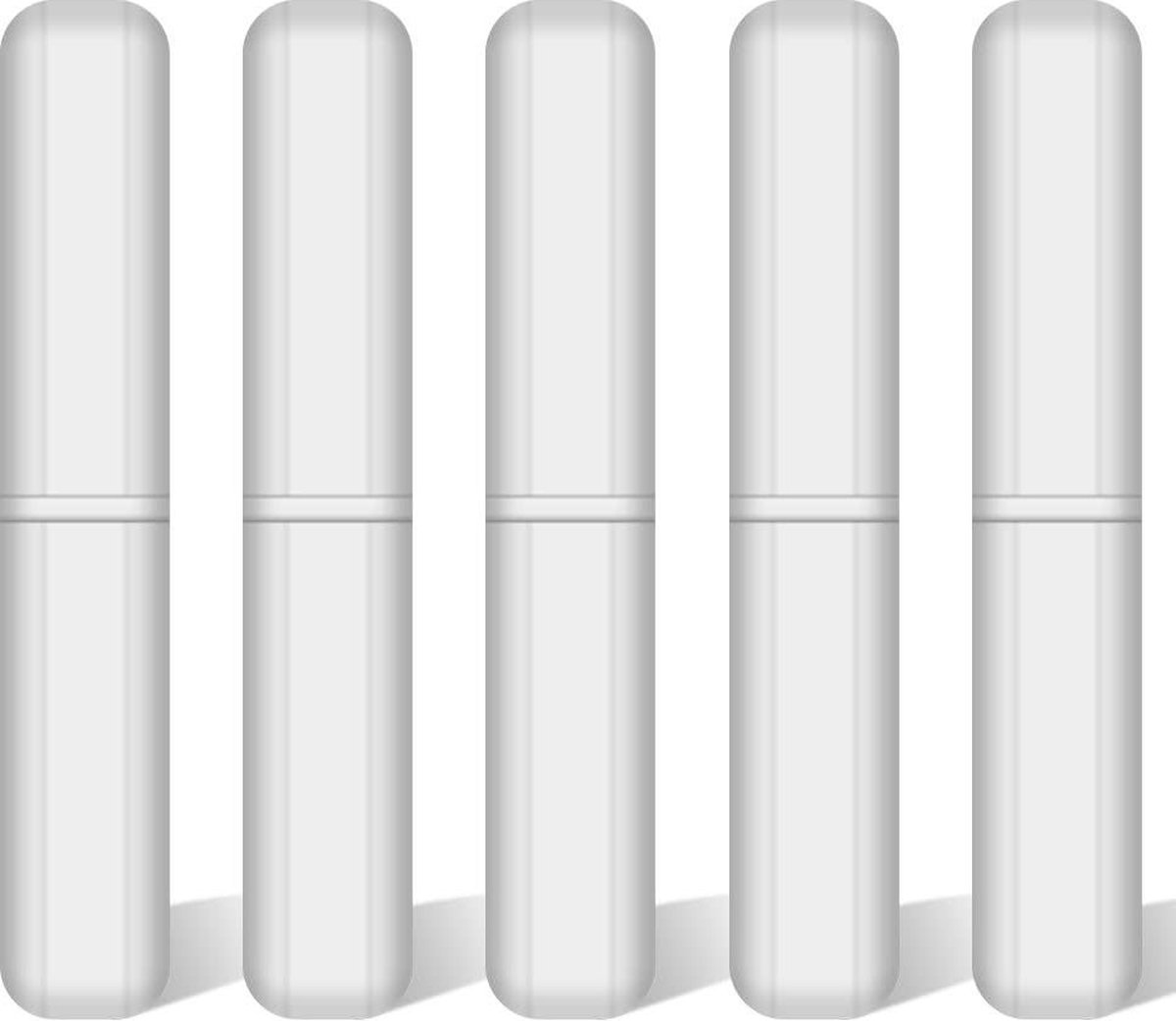 Magnetische Roerstaaf 5-Pack 50 mm PTFE Gecoat - Wit - Laboratorium Roerplaat - Roerder Accessoires - 5 Stuks