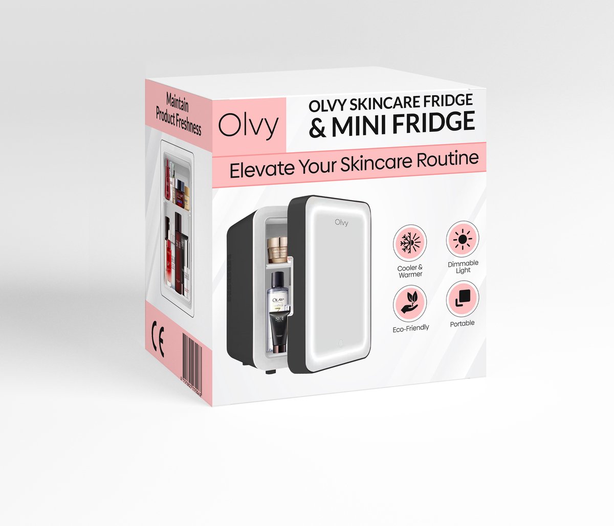 Olvy Skincare Fridge - Mini Koelkast - Skincare Koelkast - Inclusief E-Book - Make-up Koelkast - 4 Liter — afbeelding 7