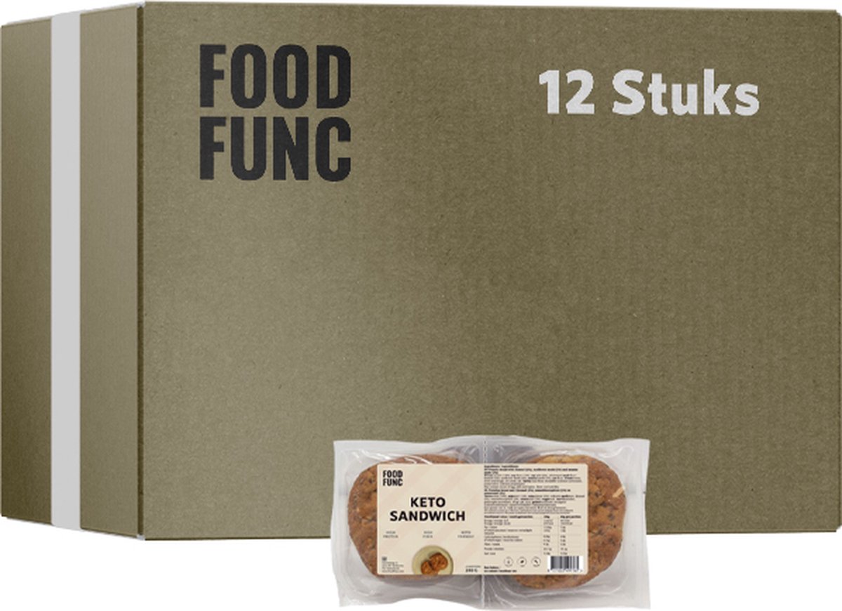 Goedkoopste Foodfunc | Keto Sandwich | 12 stuks | 12 x 240 gram | No Junk Just Func