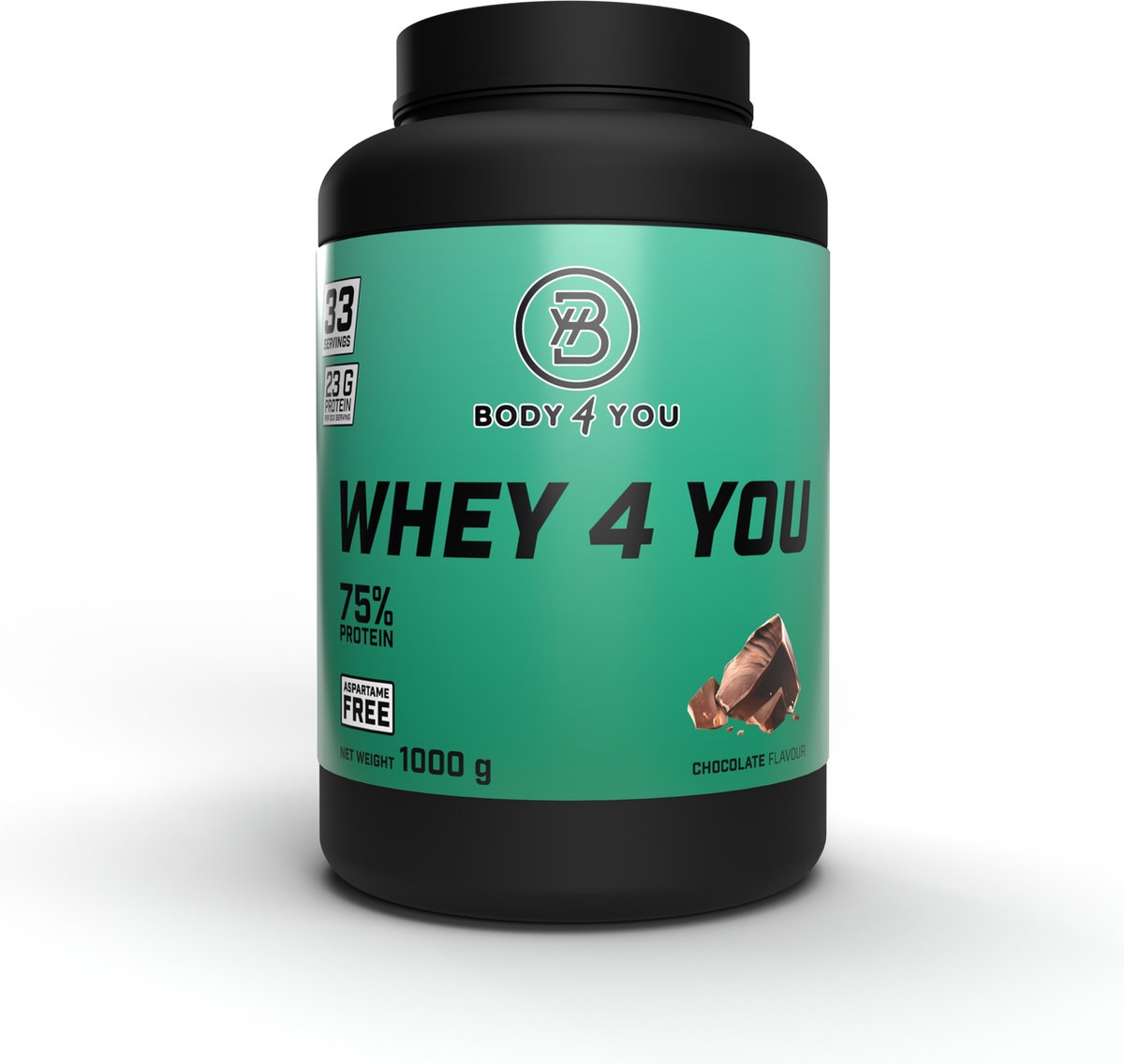 Goedkoopste Body4You | Whey Protein | Eiwitshake - 1000 gram – 33 servings – Chocola