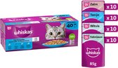 Whiskas Kattenvoer - Senior 7+ - Vis Selectie in gelei - 40x85g