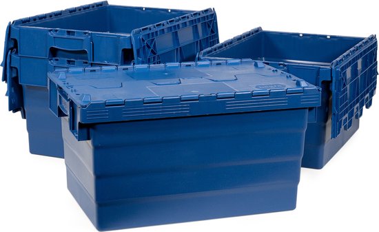 BURI Lot De 3 Caisses à Viande E2 - Noir - 60 X 40 X 20 Cm