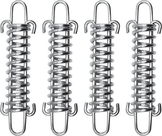 Foto: 4stuks veer zwaar staal voor sleutelhangers roestvrij stalen klik ring veer grondanker om in te draaien heavy duty voor trampoline tenten schommelframe luifels camping bestand tegen sterke wind roestvrij