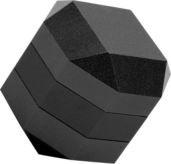 Achthoekige Biljart Krijt Houder - Draagbaar Met Magnetische Clip Aluminium Pool Accessoire Zwart Snooker Tool Opbergdoos