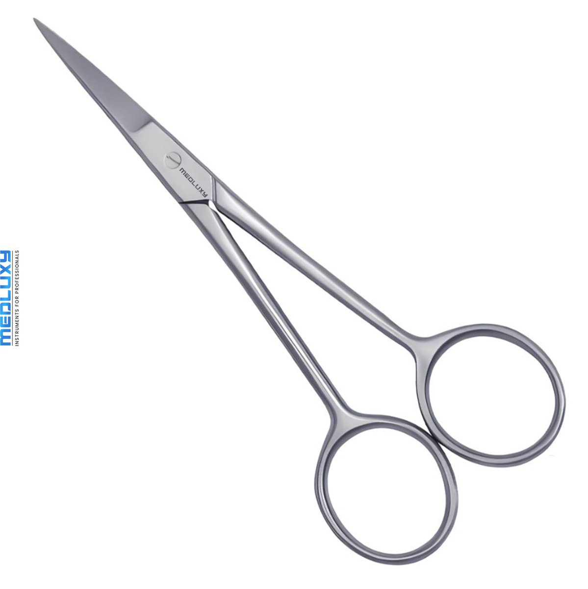 MEDLUXY® - Gezicht Haar Schaar met Fijne Punt - voor bijwerken van Wenkbrauw, Snor, Baard, Oorhaar - Rechtshandig - 10.5 cm