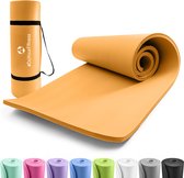 #DoYourFitness - Extra dikke fitness mat - »Jivan« - duurzaam, non-slip, huidvriendelijk, slijtvast - 183 x 61 x 2,0 cm - oranje