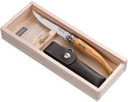 Opinel No.10 Effile Zakmes RVS Olijfhout Houten kistje