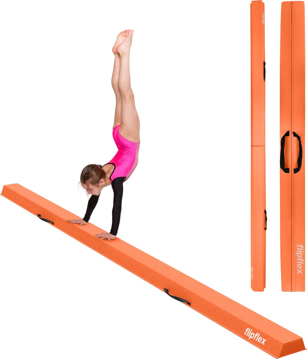 Poutre De Gym Pliable Bleue étoilée 2,1 M - Pour Enfants à Partir De 3 Ans - Surface Simili Cuir - Support Jusqu'à 100 Kg