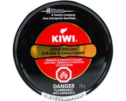 Kiwi - schoenpoets - vernieuwt & beschermt zwart leer - 70 g - Zwart